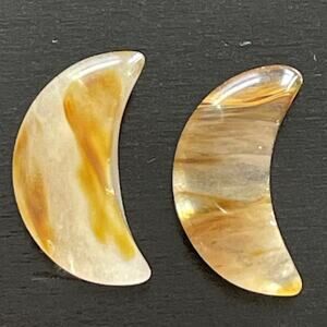 Hematoid Quartz Crystal Moon Set